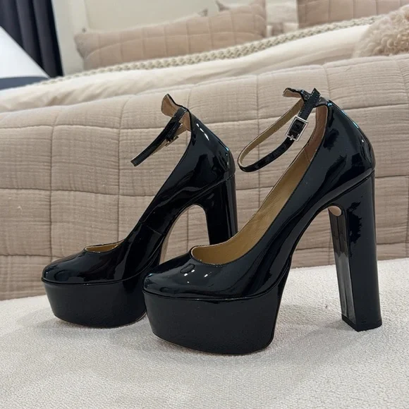 NEW Black Platform Ankle Strap Heels - Picture 11 of 11